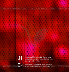 Blurred hexagon mosaic red template - vector image