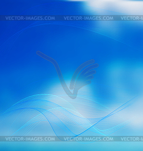 Blurred sky with waves - vector image