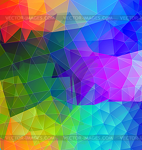 Polygonal abstract with bright colors - vector clipart