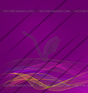 Фиолетовый волнистые с разрезами - изображение в векторном формате