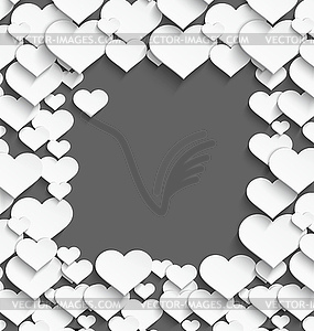 White heart frame - vector image