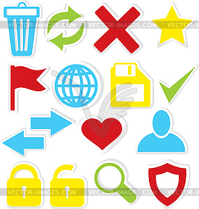 Internet icons trash bin - vector image