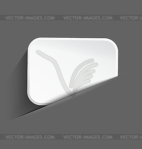 White board in paper cut - vector clipart