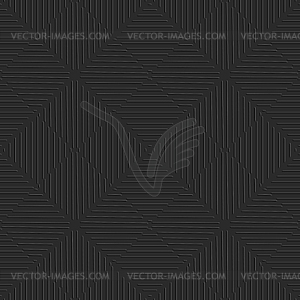 Seamless embossed lines black - vector image