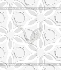Флористика серый слоев бесшовные - векторное изображение EPS