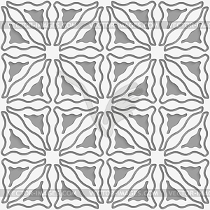 Triangle wavy cut out seamless - vector image