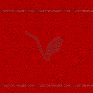 Triangle wavy red embossed seamless - vector clipart