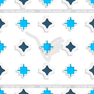 Wavy squares simple ornament seamless - royalty-free vector clipart