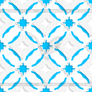 Wavy squares with blue wings seamless - royalty-free vector image