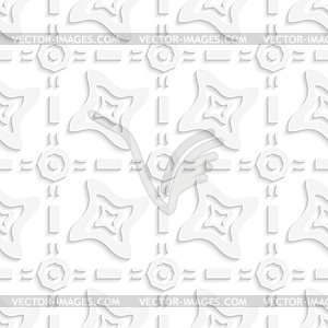 Белый геометрический орнамент с тире бесшовных - векторное изображение EPS