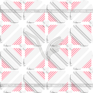 Diagonal layered frames and red lines pattern - vector clipart