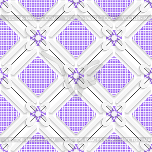 Diagonal purple checked squares pattern - vector image