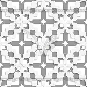 Diagonal white and gray wavy squares - vector EPS clipart