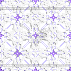 Pattern with white and purple layers - vector clipart / vector image