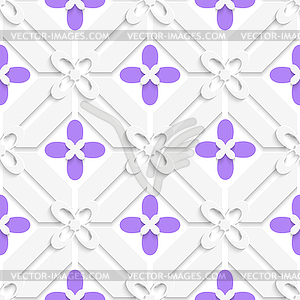 Purple flourish simple diagonal pattern - vector image