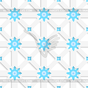 White net and snowflakes with shadow tile ornament - vector clipart