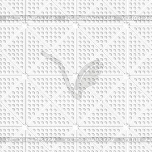 White perforated triangles tile ornament - vector clip art