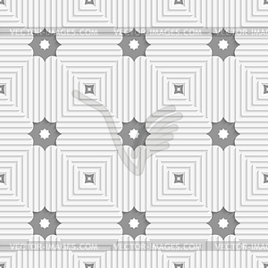 White triangles with lines and gray stars - vector clip art