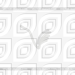 White oval net with inner offset - vector clipart