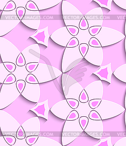 Розовый флористика водоворот бесшовные модели - клипарт в формате EPS