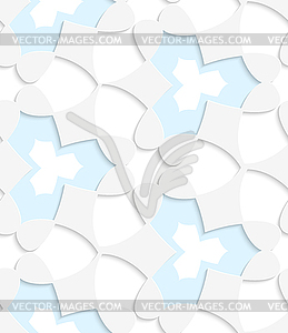 White and blue geometrical seamless pattern - vector image