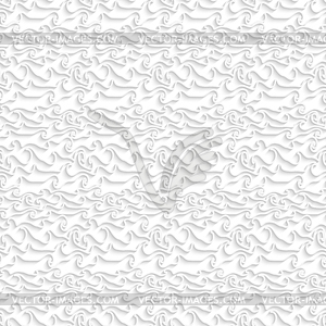 White curved lines seamless pattern - vector image