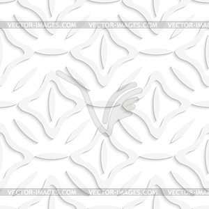 White ovals and squares seamless pattern - vector clipart