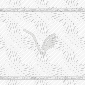 Белый просто волнистые с мелкими деталями перфорированных - векторный клипарт / векторное изображение