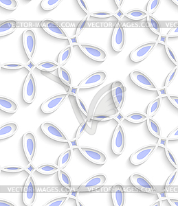 White swirls and purple inside details seamless - vector clip art