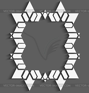 White geometrical frame - vector clipart