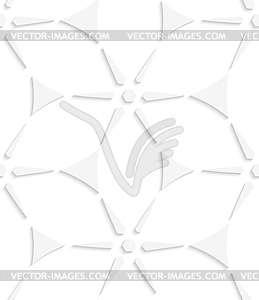 White geometrical triangles and stars seamless - vector image