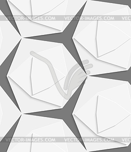 Белые шестиугольные формы слоистых бесшовные модели - изображение в векторе