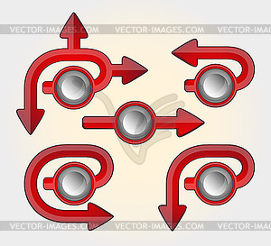 Set of buttons, arrows - vector image