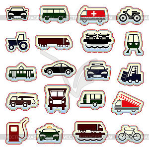 Transport icons - vector clip art