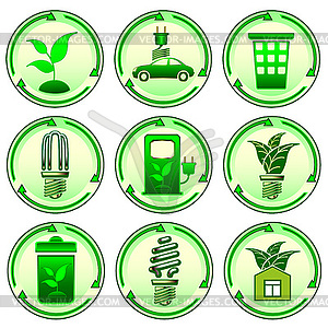 Environmental icons - vector clipart