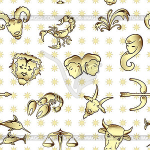 Zodiac seamless - vector image