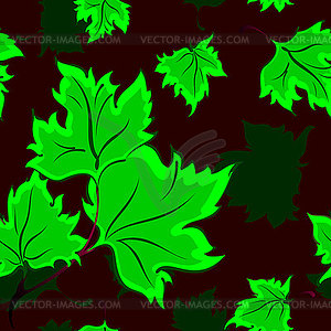 Seamless background with falling leaves - vector clipart