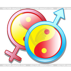 Вектор фон Венера Марс мужчина и женщина символ - клипарт в векторе / векторное изображение
