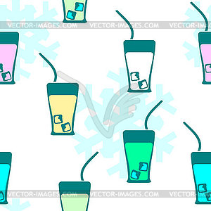 Seamless pattern: drink - vector clipart