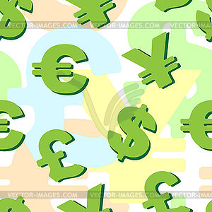  background business: monetary symbols - vector clipart