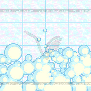 Background: foam in shower and bath - vector clip art