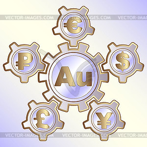 Background business monetary symbols - vector image