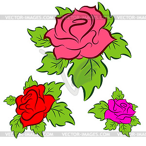 Roses, set - vector image