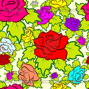 Seamless pattern consisting of flowers - vector clipart