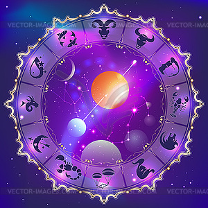 Horoscope circle - color vector clipart