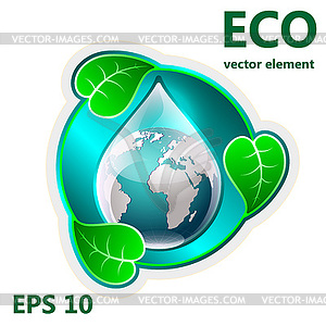 Element for design, ecology - vector clip art