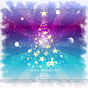 Happy New Year background with frozen glass - vector clipart / vector image