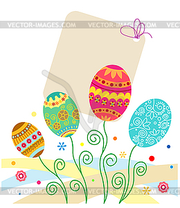 Easter eggs background - vector clipart