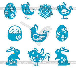 Easter symbols - vector clipart