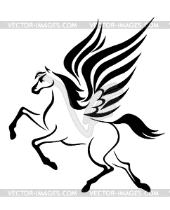 Pegasus horse with wings - stock vector clipart